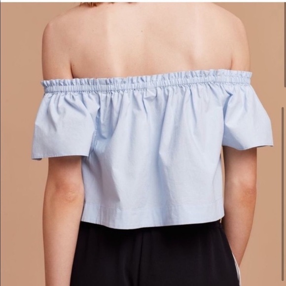 Wilfred Off-The-Shoulder Ruffle Crop Top - Picture 2 of 4